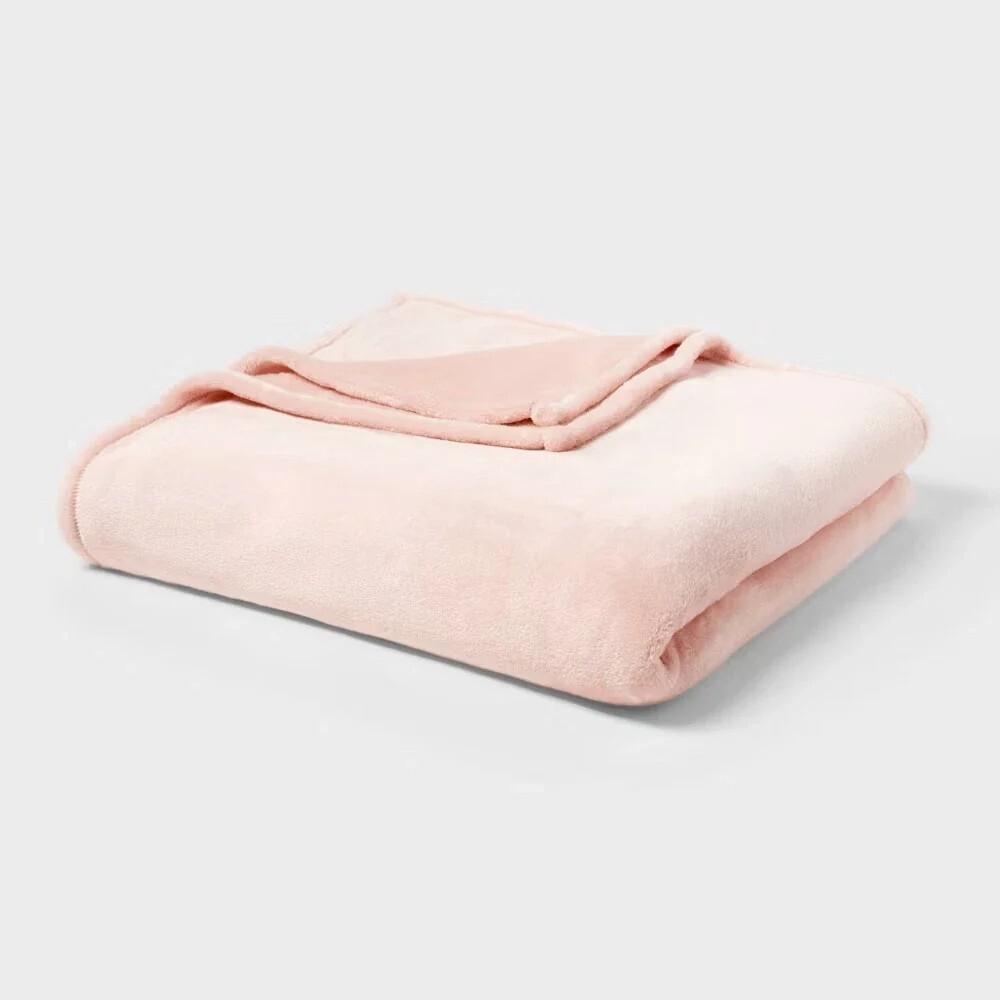 King Microplush Bed Blanket Gray - Threshold